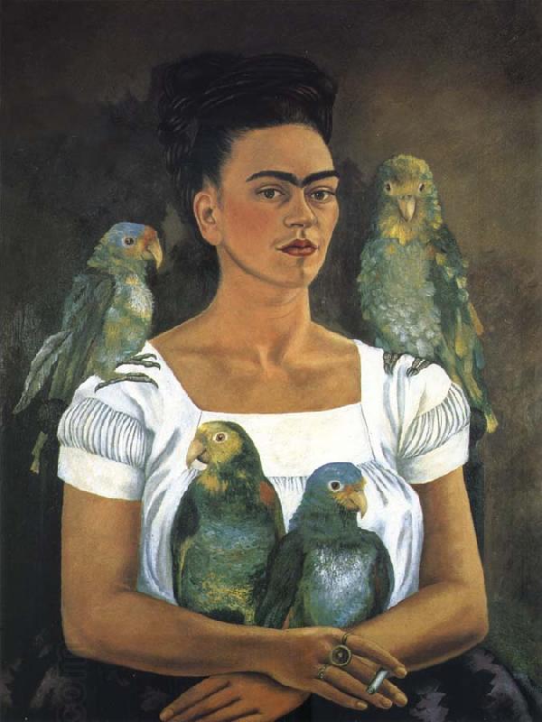 Frida Kahlo Me and My Parrots oil painting picture